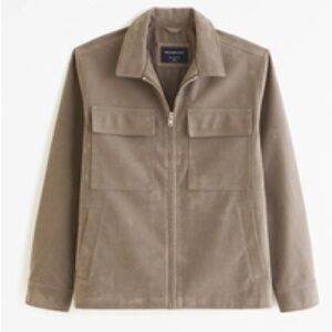 Abercrombie Men’s Vegan Suede Zip Up Jacket